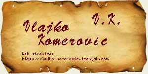 Vlajko Komerović vizit kartica